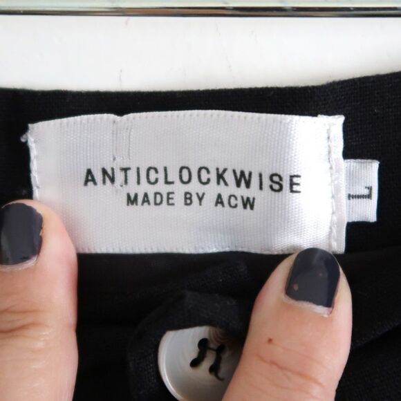 ANTICLOCKWISE Black Trousers - Size Large - Picture 7 of 7